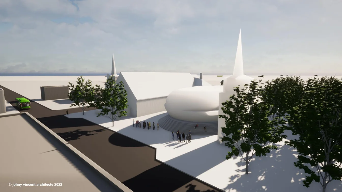 Vue aérienne en perspective