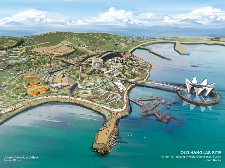 Old Hanglas, Corée du Sud, 2022 — vue aérienne du site