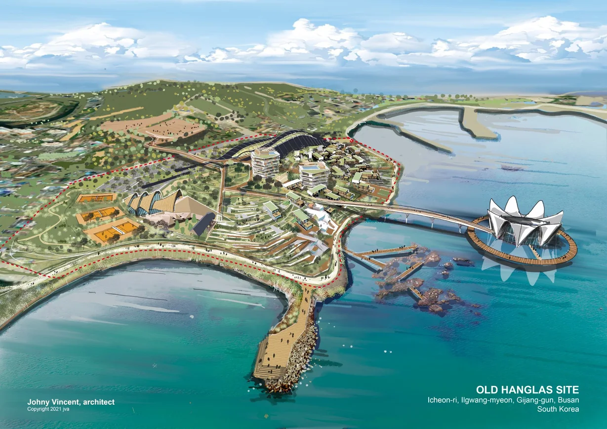 Vue aérienne du site de l’Old Hanglas — Ilgwang-myeon, Gijang-gun, Busan, Corée du Sud