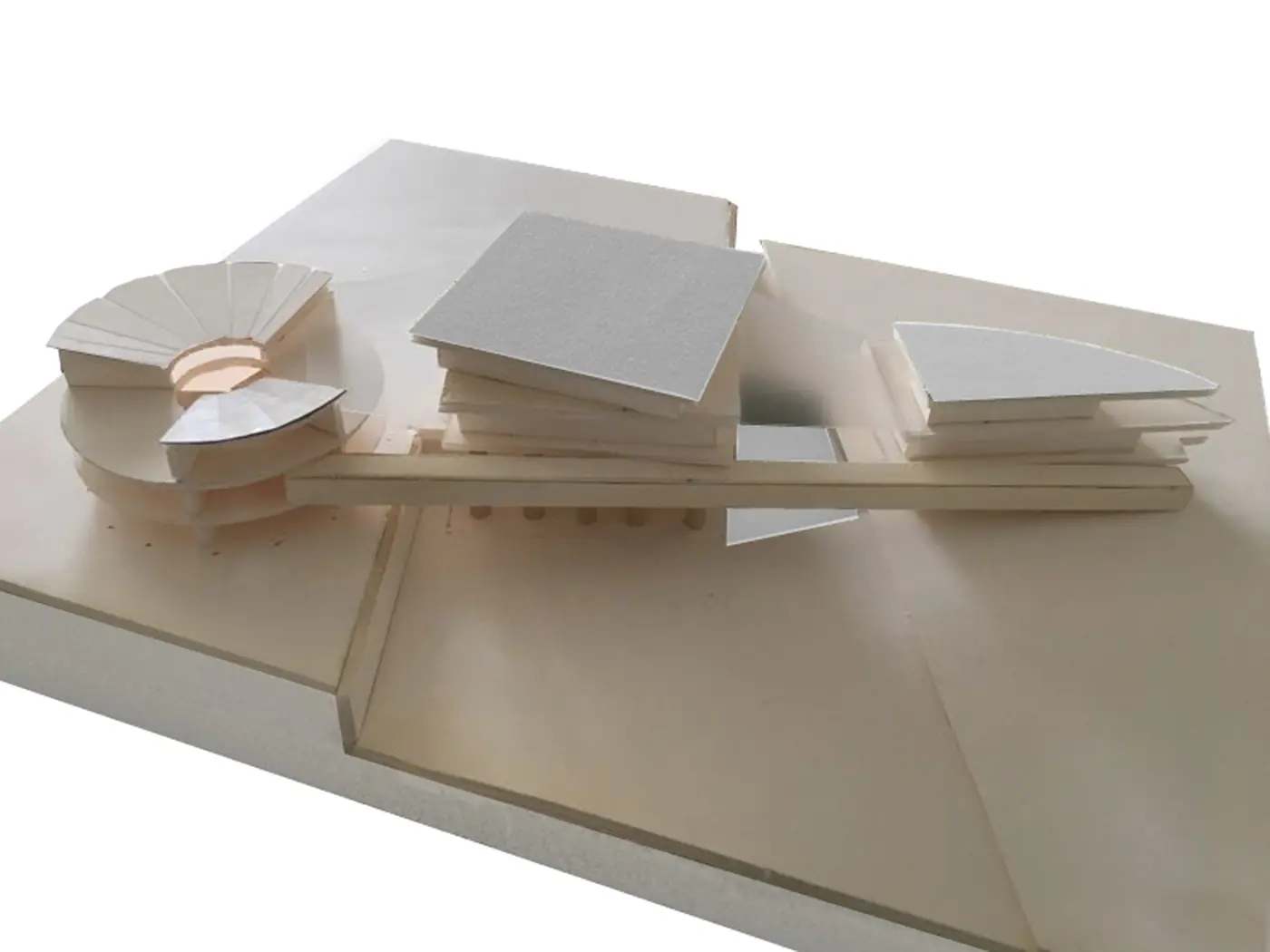 Maquette blanche du projet, vue 1